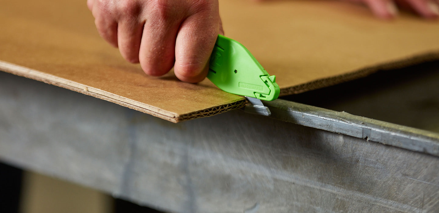 How to Cut Corrugated Boxes With the Slice Box Cutter  Watch this short  tutorial to see how the Slice Box Cutter reduces blade exposure while  effectively cutting through cardboard without damaging